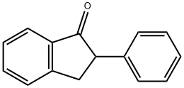 2-phenyl-2,3-dihydroinden-1-one Struktur