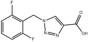 1-[(2,6-Difluorophenyl)methyl]-1H-1,2,3-triazole-4-carboxylic acid Struktur