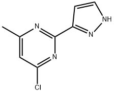 4-CHLORO-(3-PYRAZOLYL)-6-METHYL PYRIMIDINE Struktur