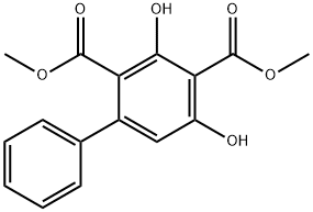 3,5-Dihydroxy-2,4-biphenyldicarboxylic acid dimethyl ester Struktur