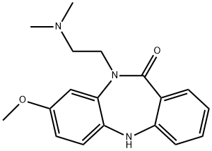 10,11-Dihydro-10-[2-(dimethylamino)ethyl]-8-methoxy-5H-dibenzo[b,e][1,4]diazepin-11-one Struktur