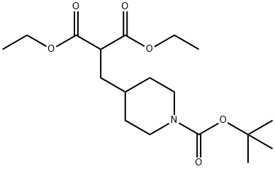 2-(1-Boc-piperidin-4-ylMethyl)Malonic acid diethyl ester Struktur