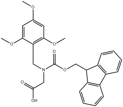 Fmoc-N-(2,4,6-trimethoxybenzyl)-glycine Struktur