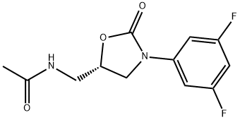 (S)-N-[[3-(3,5-Difluorophenyl)-2-oxo-5-oxazolidinyl]methyl]acetamide Struktur