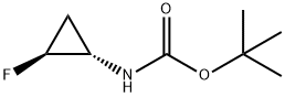 Carbamic acid, (2-fluorocyclopropyl)-, 1,1-dimethylethyl ester, (1S-trans)- (9CI) Struktur