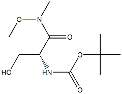 TERT-BUTYL (R)-1-(N-METHOXY-N-METHYLCARBAMOYL)-2-HYDROXYETHYLCARBAMATE Struktur