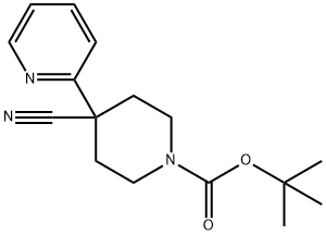 TERT-BUTYL 4-CYANO-4-(PYRIDIN-2-YL)PIPERIDINE-1-CARBOXYLATE Struktur