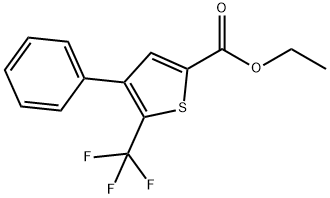 ETHYL 4-PHENYL-5-(TRIFLUOROMETHYL)THIOPHENE-2-CARBOXYLATE Struktur