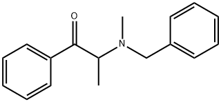 2-(BENZYL METHYL AMINO)-1-PHENYLPROPAN-1-ONE Struktur