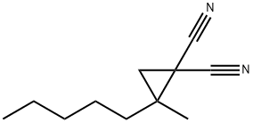 2-Methyl-2-pentyl-1,1-cyclopropanedicarbonitrile Struktur