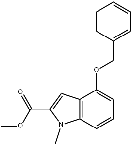 4-(芐氧基)-1-甲基-1H-吲哚-2-羧酸甲酯, 167479-10-9, 結(jié)構(gòu)式