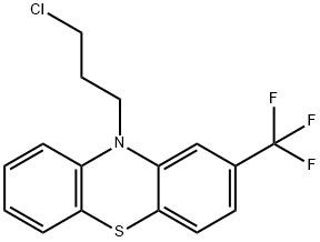 10-(3-chloropropyl)-2-(trifluoromethyl)-10H-phenothiazine Struktur