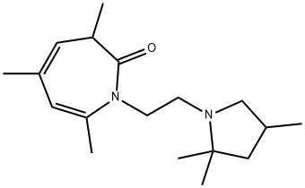 1,3-Dihydro-3,5,7-trimethyl-1-[2-(2,2,4-trimethyl-1-pyrrolidinyl)ethyl]-2H-azepin-2-one Struktur