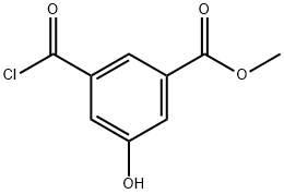 Benzoic acid, 3-(chlorocarbonyl)-5-hydroxy-, methyl ester (9CI) Struktur