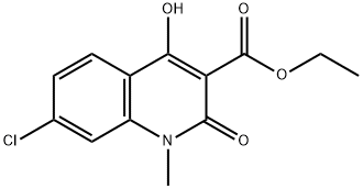 7-CHLORO-4-HYDROXY-1-METHYL-2-OXO-1,2-DIHYDRO-QUINOLINE-3-CARBOXYLIC ACID ETHYL ESTER Struktur