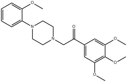 α-[4-(2-Methoxyphenyl)-1-piperazinyl]-3',4',5'-trimethoxyacetophenone Struktur