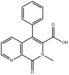 7-METHYL-8-OXO-5-PHENYL-7,8-DIHYDRO-1,7-NAPHTHYRIDINE-6-CARBOXYLIC ACID Struktur