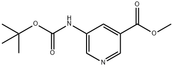 Methyl 5-((tert-butoxycarbonyl)aMino)nicotinate Struktur