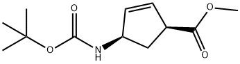 4-[[(1,1-DIMETHYLETHOXY)CARBONYL]AMINO]-2-CYCLOPENTENE-1-CARBOXYLIC ACID METHYL ESTER Structure