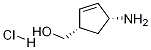 (1S,4R)-(4-Aminocyclopent-2-enyl)methanol hydrochloride Struktur
