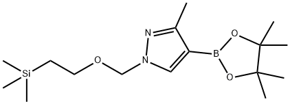 3-Methyl-4-(4,4,5,5-Tetramethyl-[1,3,2]Dioxaborolan-2-Yl)-1-(2-Trimethylsilanyl-Ethoxymethyl)-1H-Pyrazole Struktur