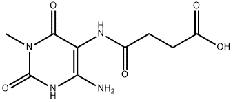 Butanoic  acid,  4-[(4-amino-1,2,3,6-tetrahydro-1-methyl-2,6-dioxo-5-pyrimidinyl)amino]-4-oxo- Struktur