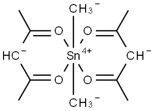 DIMETHYLBIS(2,4-PENTANEDIONATE)TIN Struktur