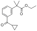 ETHYL 3-(CYCLOPROPYLCARBONYL)-A,A-DIMETHYLPHENYLACETATE Struktur