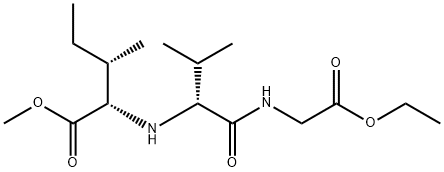 Glycine, N-[N-[1-(methoxycarbonyl)-2-methylbutyl]-D-valyl]-, ethyl ester, [S-(R*,R*)]- (9CI) Struktur