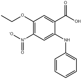 5-Nitro-4-ethoxy-diphenylamine-2-carboxylic acid Struktur