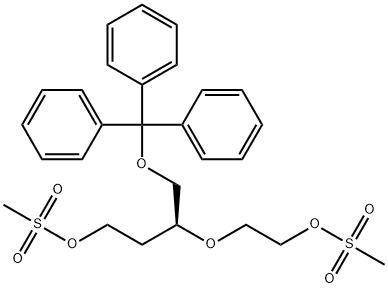 (3S)-3-[2-(MESYLOXY)ETHOXY]-4-(TRITYLOXY)BUTYL METHANESULFONATE Struktur