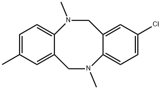 2-CHLORO-5,8,11-TRIMETHYL-5,6,11,12-TETRAHYDRO-DIBENZO[B, F][1,5]DIAZOCINE Struktur