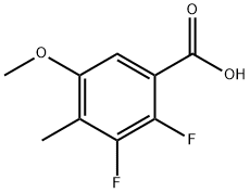 2,3-Difluoro-5-methoxy-4-methylbenzoic acid Struktur