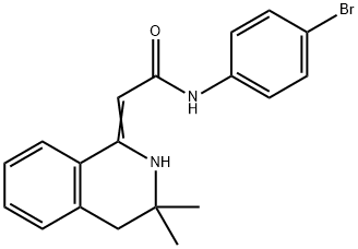 (2E)-N-(4-bromophenyl)-2-(3,3-dimethyl-2,4-dihydroisoquinolin-1-yliden e)acetamide Struktur