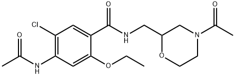 N,N-Diacetyl Des-4-fluorobenzyl Mosapride Struktur