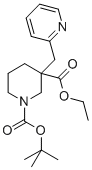 1-BOC-3-(2-PYRIDINYLMETHYL)-3-PIPERIDINECARBOXYLIC ACID ETHYL ESTER Struktur