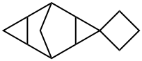 Spiro[cyclobutane-1,3-tetracyclo[3.3.1.02,4.06,8]nonane] (9CI) Struktur