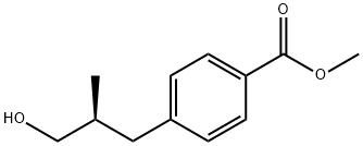 Benzoic acid, 4-(3-hydroxy-2-methylpropyl)-, methyl ester, (S)- (9CI) Struktur