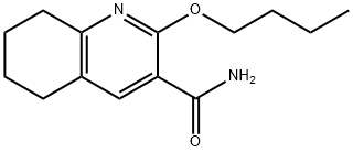 3-Quinolinecarboxamide, 5,6,7,8-tetrahydro-2-butoxy- Struktur