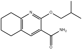 3-Quinolinecarboxamide, 5,6,7,8-tetrahydro-2-(2-methylpropoxy)- Struktur