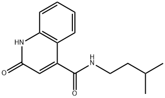 4-Quinolinecarboxylic acid, 1,2-dihydro-N-(3-methylbutyl)-2-oxo- Struktur