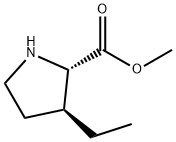 L-Proline, 3-ethyl-, methyl ester, trans- (9CI) Struktur