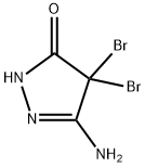 5-AMINO-4,4-DIBROMO-2,4-DIHYDRO-3H-PYRAZOL-3-ONE Struktur