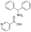 diphenylmethanamine, pyridine-3-carboxylic acid Struktur