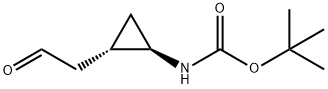 Carbamic acid, [2-(2-oxoethyl)cyclopropyl]-, 1,1-dimethylethyl ester, trans- Struktur