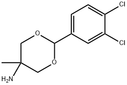 5-Amino-5-methyl-2-(3,4-dichlorophenyl)-1,3-dioxane Struktur