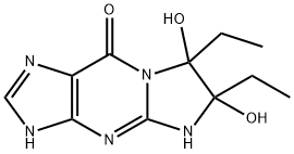 9H-Imidazo[1,2-a]purin-9-one,  6,7-diethyl-1,4,6,7-tetrahydro-6,7-dihydroxy-  (9CI) Struktur