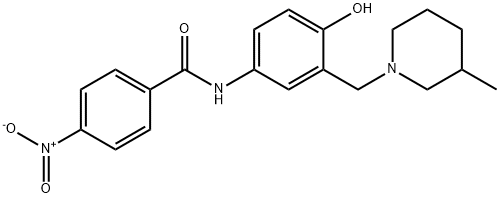 N-[4-Hydroxy-3-[(3-methylpiperidino)methyl]phenyl]-4-nitrobenzamide Struktur