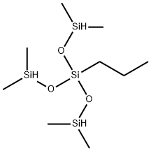 Trisiloxane, 3-(dimethylsilyl)oxy-1,1,5,5-tetramethyl-3-propyl- Struktur