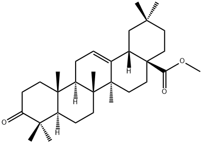 3-Oxoolean-12-en-28-oic acid methyl ester Struktur